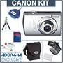 Canon Powershot SD870-IS Silver Camera Kit with 2GB SD Memory Card, Spare NB-5L Type Lithium-ion Battery, Camera Case, USB 2.0 SD Card Reader, Table Top Tripod, Digital Memory Wallet(4), Professional Lens Cleaning Kit