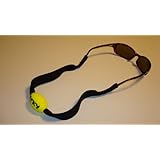 Black Strap With Yellow Cork, Original Neoprene Korky, Floating Eyewear Retainer