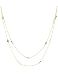 Freida Rothman Belargo Jewelry "CLASSICS" Two Tone Bezel Station Wrap Necklace