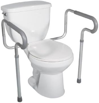 MCK20143500 - Drive Med Toilet Safety Frame 25.5 - 29.5 Inch Aluminum / White Arms Pads 300 lbs.