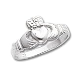 Sterling Silver Solid Claddagh Ring
