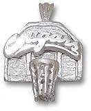 Washington State Cougars Solid Sterling Silver ''COUGARS'' Backboard Pendant