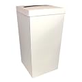 WHITE WEDDING PARTY CARD RECEIVING POST BOX - WITH WHITE LID