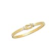 14K Two-Tone Gold Bangle Bracelet - 7 inches