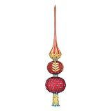 Reed & Barton European Glass Blown Imperial Tree Topper, Height 13.5