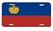 Liechtenstein Flag Vanity Auto License Plate