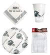 Seattle Seahawks 96 Piece Plastic Dinnerware Set - Football Sports Merchandise