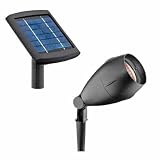 Malibu Solar Cast Aluminum Flood Light and Remote Panel with 12 High Power White LEDs, Black #LZ605RP