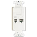 Enlarge the images for On-Q WP1000-WH Phone/Data Standard Strap White 3 Ports Phone/Data/Blank