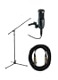 Audio Technica AT2020 Condenser Microphone (Package with Stand and Cable)