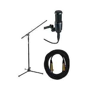 Audio Technica AT2020 Condenser Microphone (Package with Stand and Cable) by