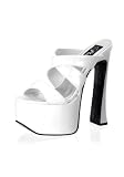 6.5 Inch Multistrap Chunky Platform Heel Women's Size Shoe