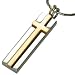Floating Copper Cross on Stainless Steel Pendant