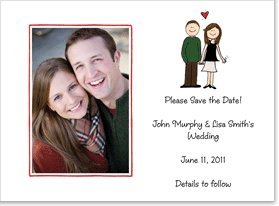 Engagement Couple Photo Card Invitation