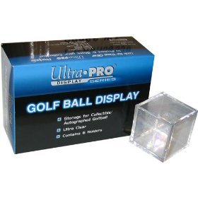 Ultra Pro golf ball plastic cube display case holders (box of 6)