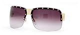 Gucci - Gucci 1819 Sunglasses Sun Glasses BROWN GRAY GRAD Lens GOLD Frame