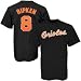 Majestic Baltimore Orioles #8 Cal Ripken Youth Black Jersey T-shirt (X-Large)