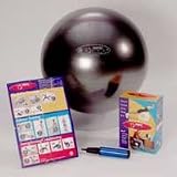 FitBall - PKG-FB75-BK - Fitball and Pump Exercise Ball Package - Black - 29.5 in. - 75 CM