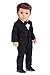 Tuxedo - 5 Piece Tuxedo Set - Clothes Fits 18 Inch American Girl Doll - Black Jacket, Pants, Belt, White Shirt and Dress Shoes (Dolls not Included)