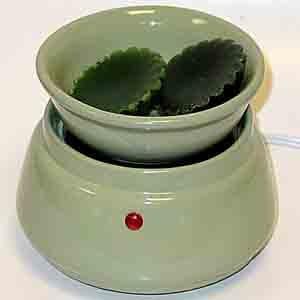 Combo Candle Warmer/Tart Burner - Light Green