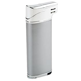 Vector Elio Flame Pipe Lighter with Tamper Chrome