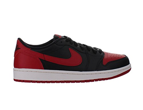 Air Jordan 1 Retro Low OG Bred Black Varisty Red Sail