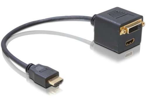 DELOCK Adapter HDMI Stecker zu HDMI + DVI25 Buchse Preisvergleich