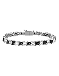 Black and White Diamond Tennis Bracelet with 5 CT Diamonds