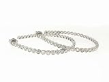 Large RoseCut Diamond Fatima Hoops in White Gold by Andrea Fohrman