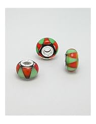 Glass Glass Beads In 92.5 Sterling Silver