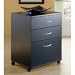 3-Drawer Mobile File Cabinet - Black