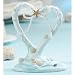 Beach Themed Heart Wedding Cake Topper