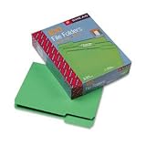 Smead 12143 Smead File Folders, 1/3 Cut, Top Tab, Letter, Green, 100/Box