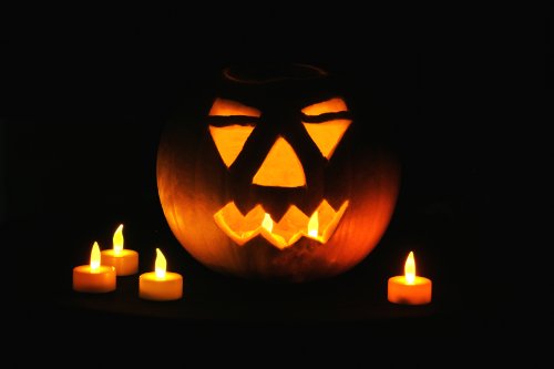 Elektrische LED Teelichter -  6er Set, für Halloween