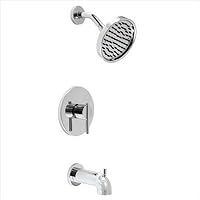 Fontaine Riviera Tub, Valve and Shower Head Set, Chrome - FF-RIVTS-CP