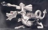 Diamond-Cut Dragon and Wizard Figurine