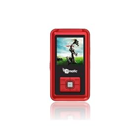 Ematic 2GB Color MP3 Video Player with 1.5-Inch screen, FM Radio and Voice Recording (Red)>