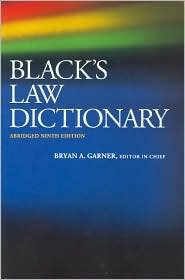 Black's Law Dictionary 9th (nineth) edition Text Only