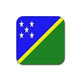 Solomon Islands Flag Square Coasters (Set of 4)