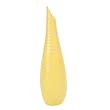 Handmade Terracotta Sunflower Yellow Vase with Beige Stripes