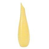 EXP Handmade Terracotta Sunflower Yellow Vase with Beige Stripes