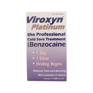 Viroxyn Cold Sore/Fever Blister Treatment and Topical Antiseptic – Three 0.6 ml Vials
