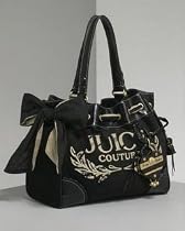Juicy Couture Terry Heart Tassel Daydreamer tote bag black