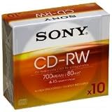 Sony CD-RW 700MB High Speed 4-10 x Slim case 10-packby Sony
