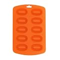 Sillycone Single Number Ice or Bake Tray, Orange