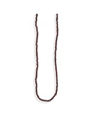 MMA Silver - Faceted Garnet Bead Necklace