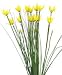 Artificial Silk Floral Bush of Yellow Swamp Lilies & Onion Grass Bouquet for Home Decor