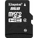 Kingston 8 GB microSDHC Class 4 Flash Memory Card SDC4/8GB