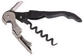 Rabbit Corkscrew ~ Fast 2-step - Spiral with Foil Cutter (Silver with Black Handle)