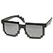 zeroUV - Pixelated 8-Bit Black Sunglasses CPU Gamer Geek Novelty Glasses